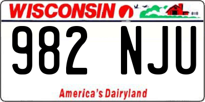 WI license plate 982NJU