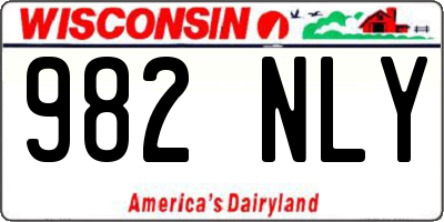 WI license plate 982NLY