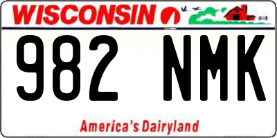 WI license plate 982NMK