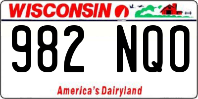 WI license plate 982NQO