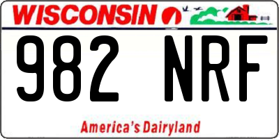 WI license plate 982NRF