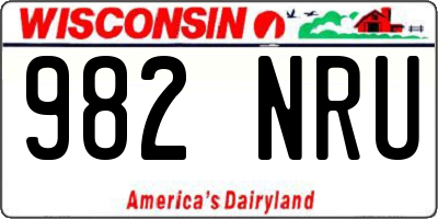 WI license plate 982NRU