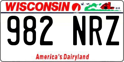 WI license plate 982NRZ