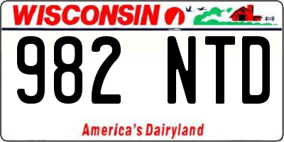 WI license plate 982NTD