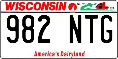 WI license plate 982NTG