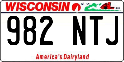 WI license plate 982NTJ