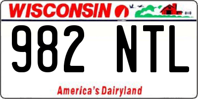 WI license plate 982NTL