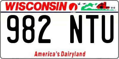 WI license plate 982NTU