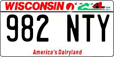 WI license plate 982NTY