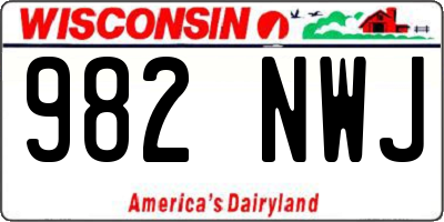 WI license plate 982NWJ