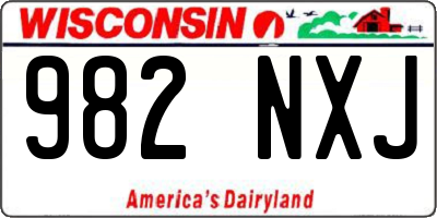 WI license plate 982NXJ