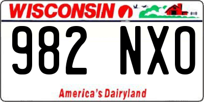 WI license plate 982NXO