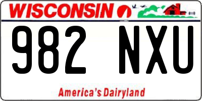 WI license plate 982NXU