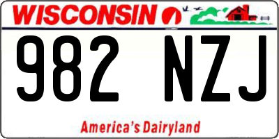 WI license plate 982NZJ