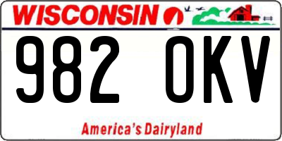 WI license plate 982OKV