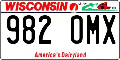 WI license plate 982OMX