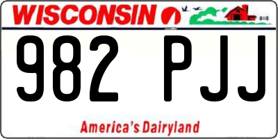 WI license plate 982PJJ