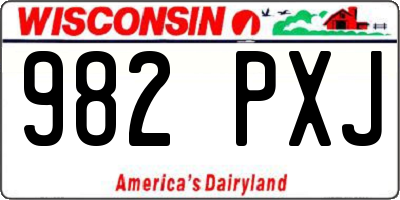 WI license plate 982PXJ