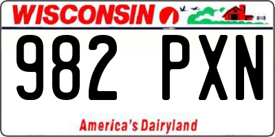 WI license plate 982PXN