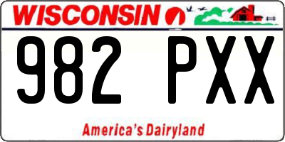WI license plate 982PXX