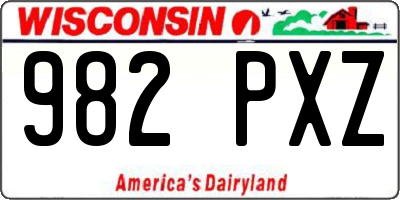 WI license plate 982PXZ