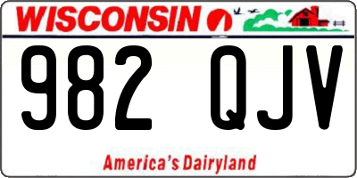 WI license plate 982QJV