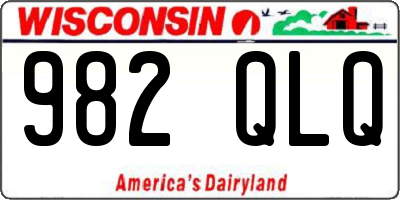 WI license plate 982QLQ