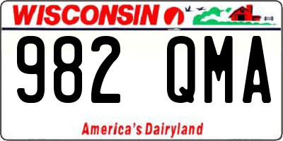 WI license plate 982QMA