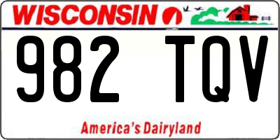 WI license plate 982TQV