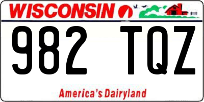 WI license plate 982TQZ