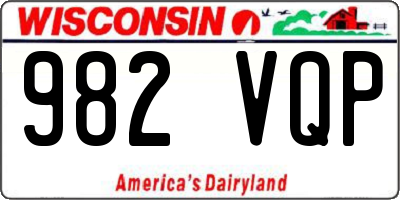 WI license plate 982VQP