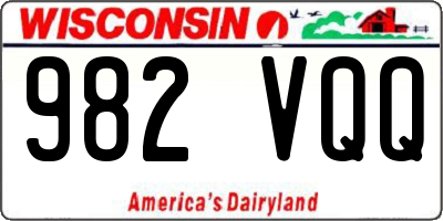 WI license plate 982VQQ