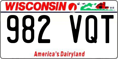 WI license plate 982VQT