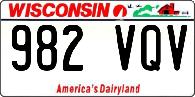 WI license plate 982VQV