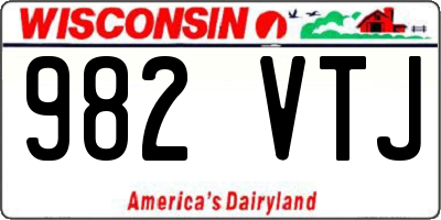 WI license plate 982VTJ