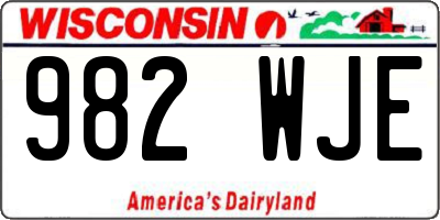 WI license plate 982WJE