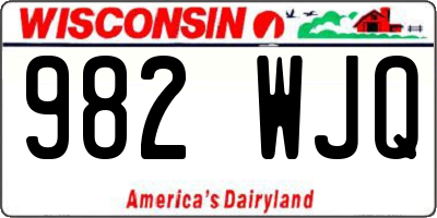 WI license plate 982WJQ