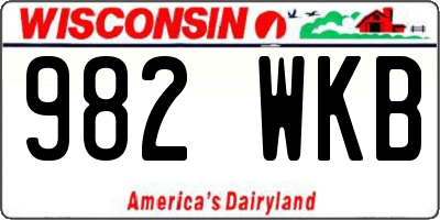 WI license plate 982WKB