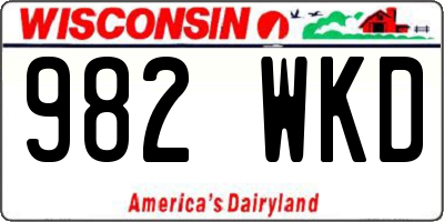 WI license plate 982WKD