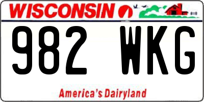 WI license plate 982WKG