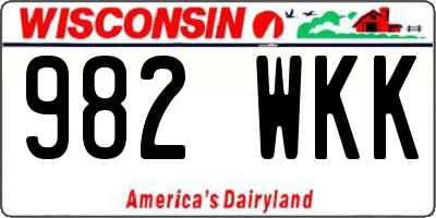 WI license plate 982WKK