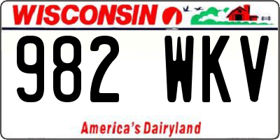 WI license plate 982WKV