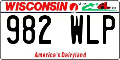 WI license plate 982WLP
