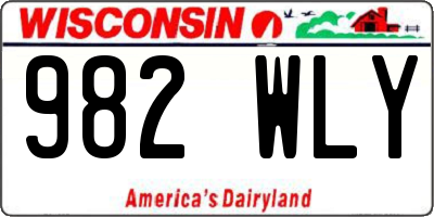 WI license plate 982WLY