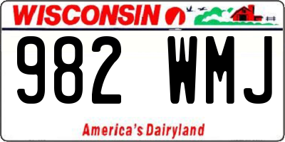 WI license plate 982WMJ