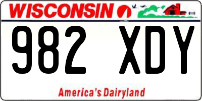 WI license plate 982XDY