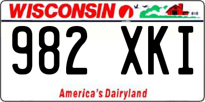 WI license plate 982XKI