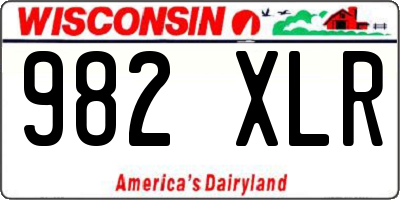 WI license plate 982XLR