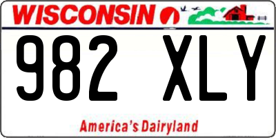 WI license plate 982XLY