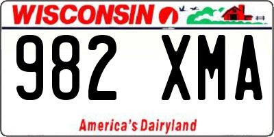 WI license plate 982XMA